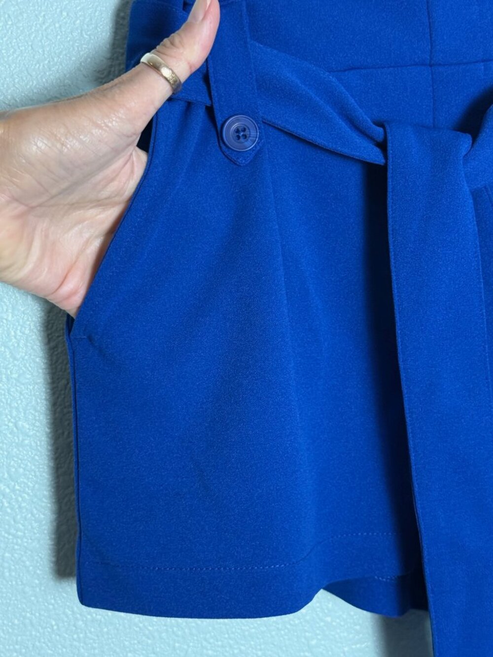 Sincerely Jules Paper Bag Blue Shorts Size Small - Picture 5 of 10
